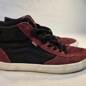 Vans The Lizzie Port Black Skate Shoes Men's 9 Women's 10.5 Black and Maroon